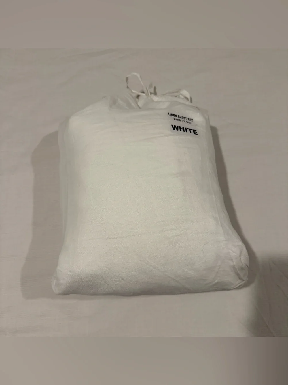 New Quince European Linen Sheet Set for King - White MSRP $214